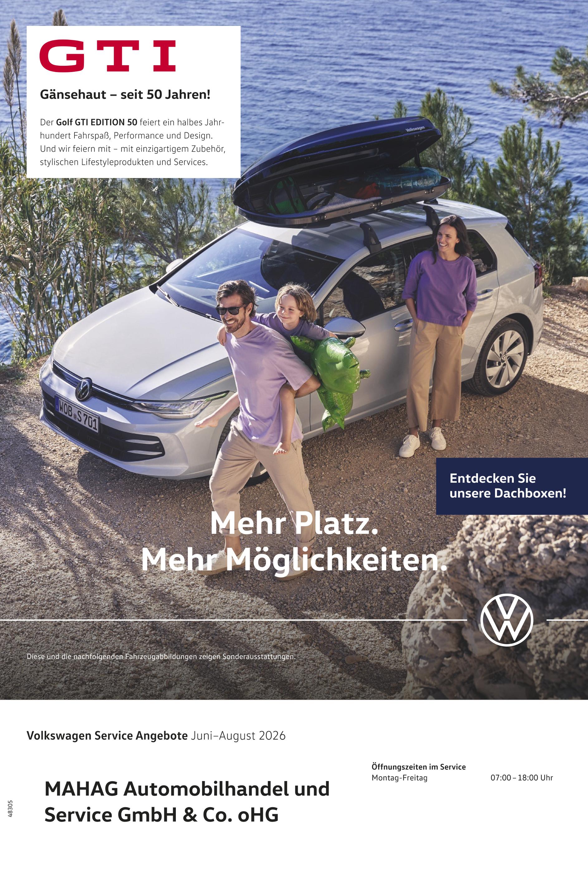 Der aktuelle Volkswagen Prospekt: Mehr Platz. Mehr Möglichkeiten.